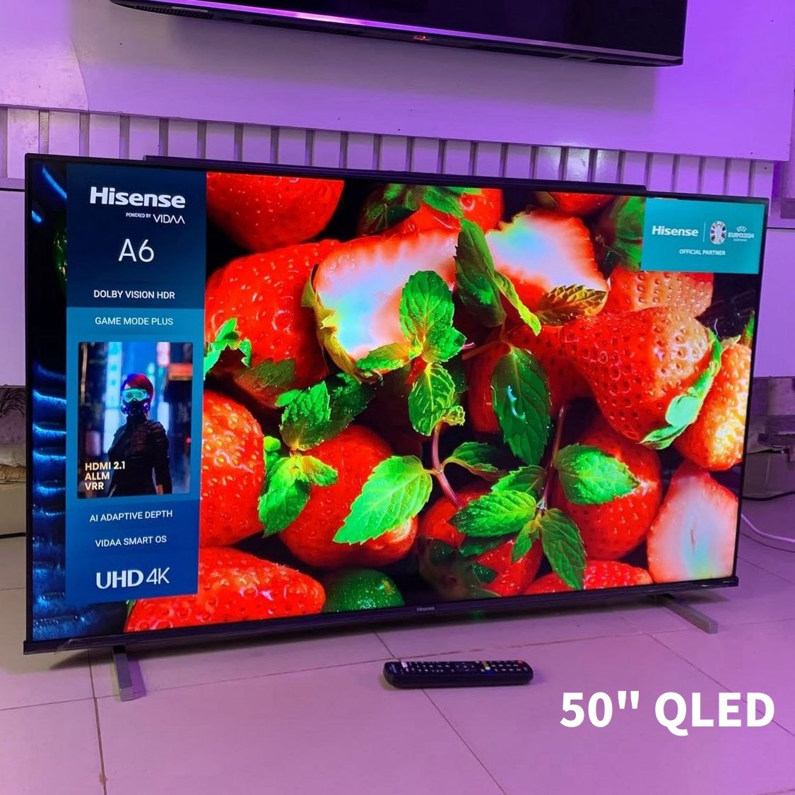 Smart TV 50" 4K 50Q6QV QLED HDR10 Dolby Atmos Vidaa U9 Hisense