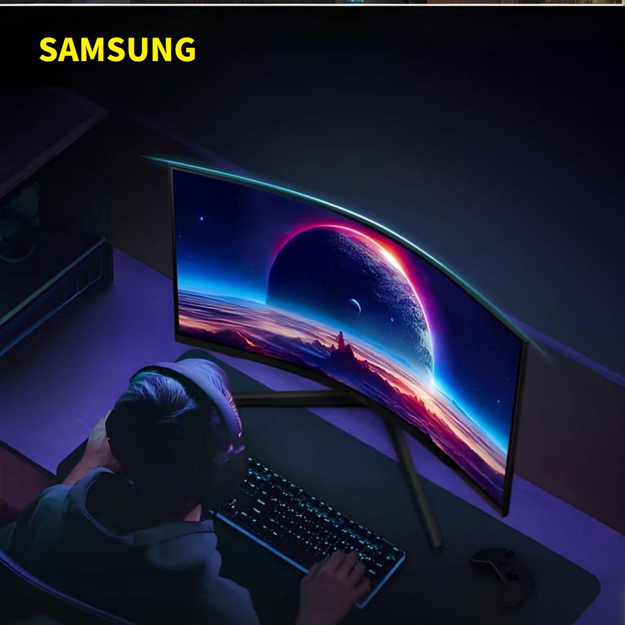 Monitor Gamer 27" Samsung Odyssey G5 Qhd+ Curvo LS27CG552 165hz 1ms